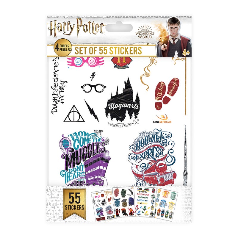Cinereplicas Harry Potter - Stickers Logos (Set of 55) - Official License - Image 1